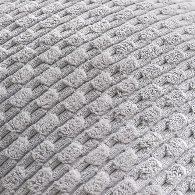 Alt view image 5 of 7 - Set of 4 Neutral Decorative Throw Pillow Covers 18x18 Inch Corduroy Pillow Covers for Bed Couch Sofa Living Room Soft Square Cushion Cases