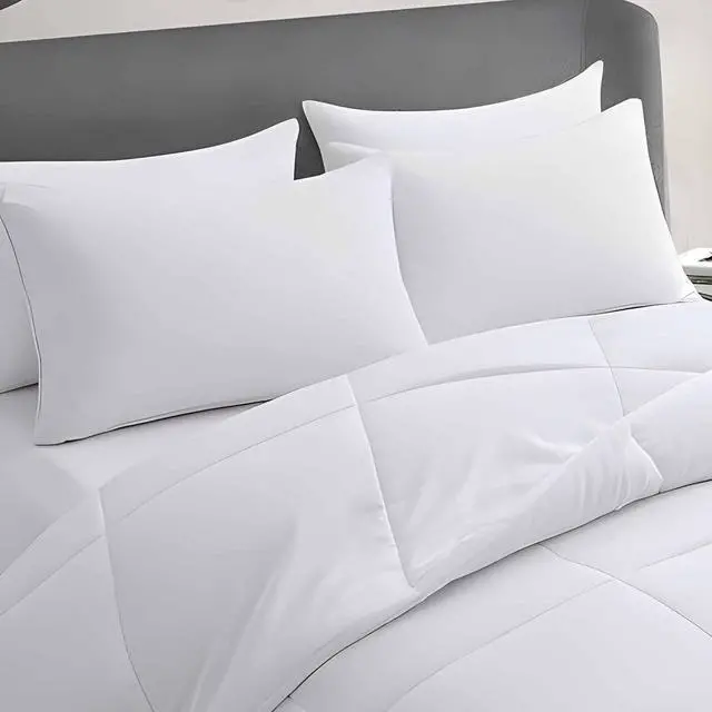 Alt view image 2 of 6 - Ultra Thin Flat Soft Bed Pillows Standard Size Set of 2 Pack for Sleeping 20x26 Hypoallergenic Skin Friendly Machine Washable