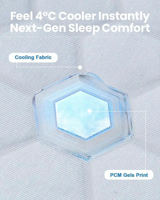 Alt view image 5 of 7 - Cooling Pillow Cases Only Standard Size Set of 2 with Double Sided Cold Moisture Wicking Pillowcase Covers with Hidden Zipper Japanese Cold Tech Pillow Case Protectors for HotSleepers and NightSweats