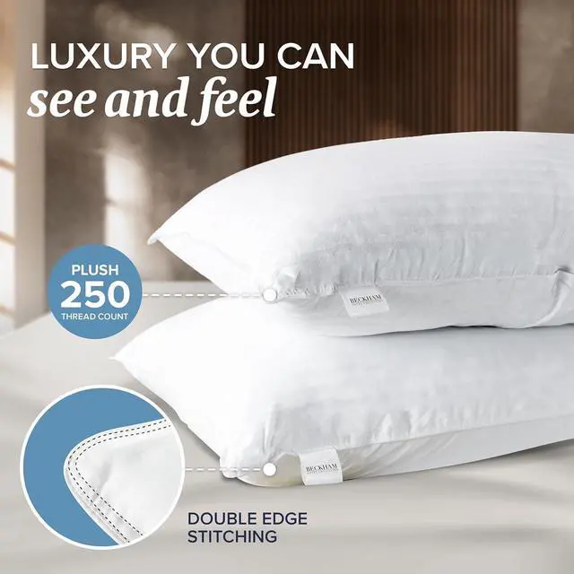 Alt view image 4 of 7 - Queen/Standard Size Memory Foam (Adjustable Fill) Bed Pillows Set of 2 - Cooling Shredded Foam Pillow for Back Stomach or Side Sleepers