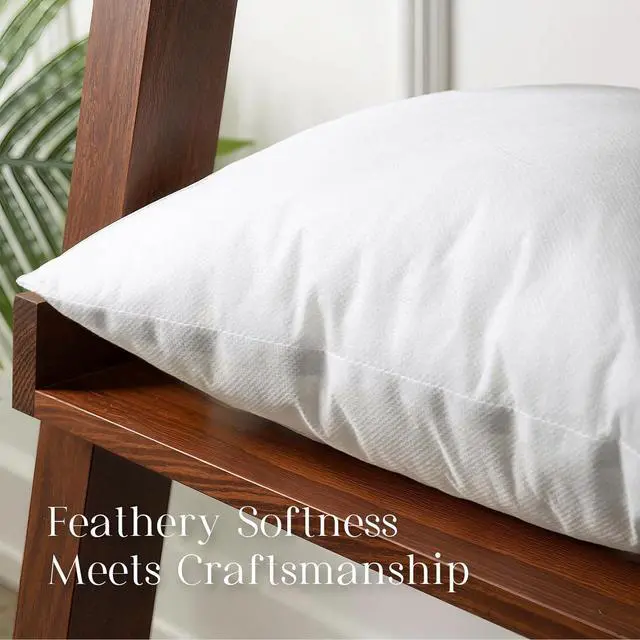 Alt view image 3 of 7 - Pillow Inserts Hypoallergenic 100% Virgin Fiber Square Form Microfiber Throw Pillow Inserts Couch Bed Pillows 45x45 cm 18x18 Inch (Pack of 4)