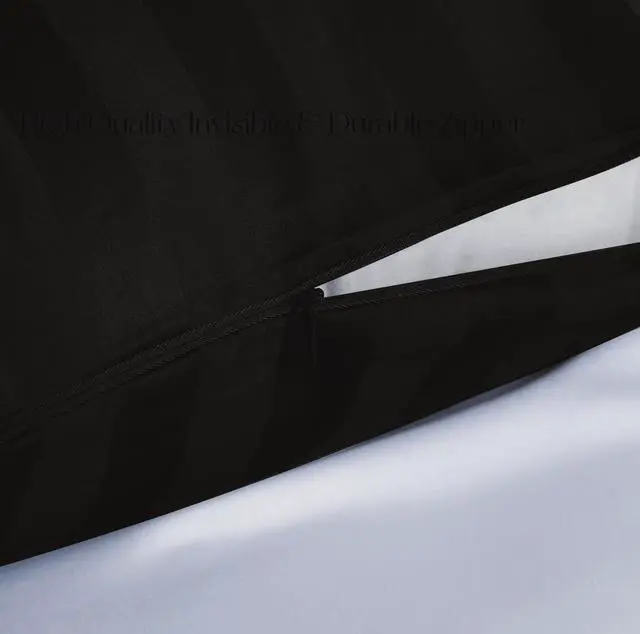 Alt view image 7 of 7 - Pillow Cases King Size 100% Egyptian Cotton Pillow Protectors with Zipper 400 Thread Count Sateen Weave Black Pillowcases King Size Set of 2 Premium Quality Pillow Covers for Home/Hotel