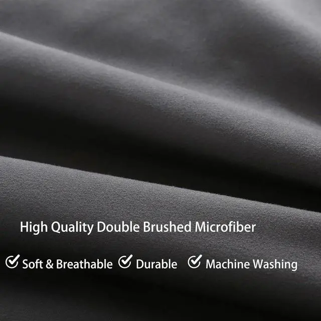 Alt view image 2 of 7 - 24 Pack Pillowcases Standard Size with Envelope Closure Soft Brushed Microfiber Pillow Cases Set for Hotel Therapy Clinic Fabric Markers 20x26 Inches Grey