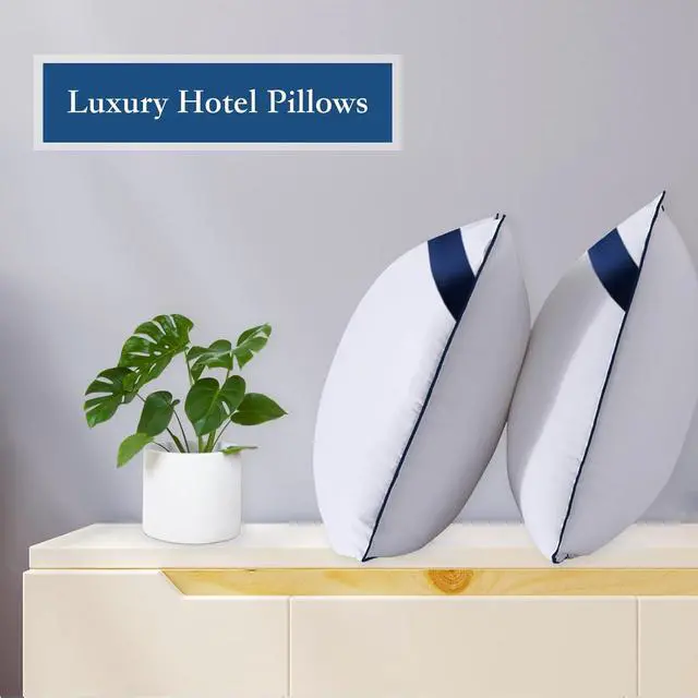 Alt view image 6 of 6 - Pillows King Size Set of 4 Soft Microfiber King Pillows with Hollow Fiber Hotel Quailty Bed Pillows for Sleeping 4 Pack for Back Stoamch Sleeper