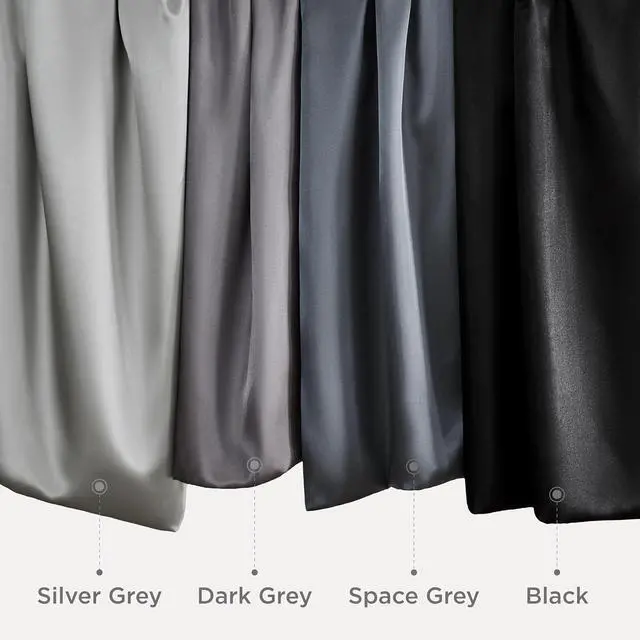 Alt view image 6 of 7 - Satin Pillowcase Similar to Silk Pillow Cases Queen Size Set of 2 Cooling Pillow Case for Hot Sleepers with Envelope Closure Gifts for Women Men Silver Grey 20x30 Inches 2pcs