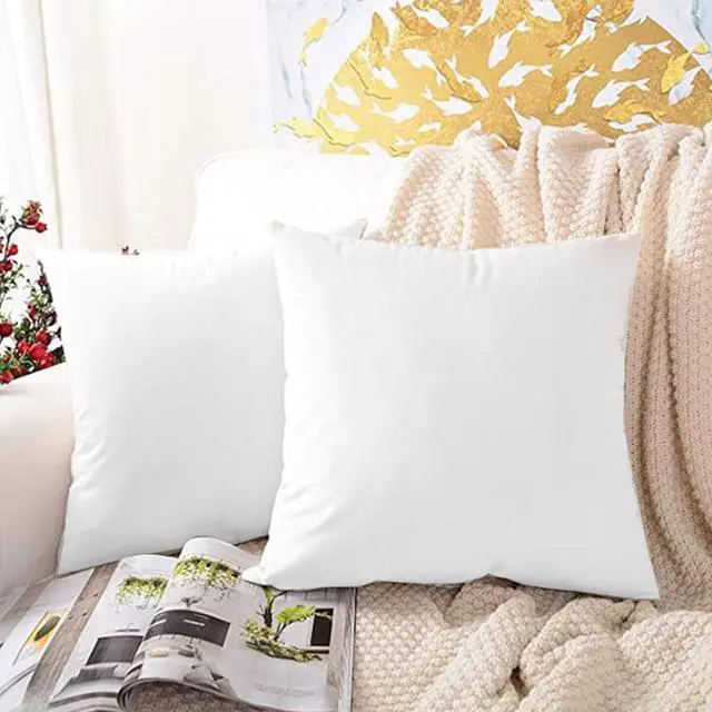 Alt view image 3 of 7 - Throw Pillow Inserts Set of 2-26 x 26 Inches Bed and Couch Pillows - Euro Pillow Indoor Decorative Pillows for Bed and Sofa