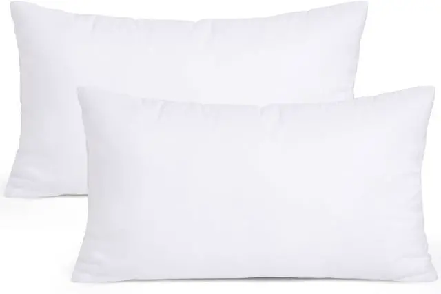 Main image of Set of 2 Throw Pillow Inserts Premium Pillow Stuffer Rectangle Form for Decorative Cushion Bed Couch Sofa 12x20 Inch