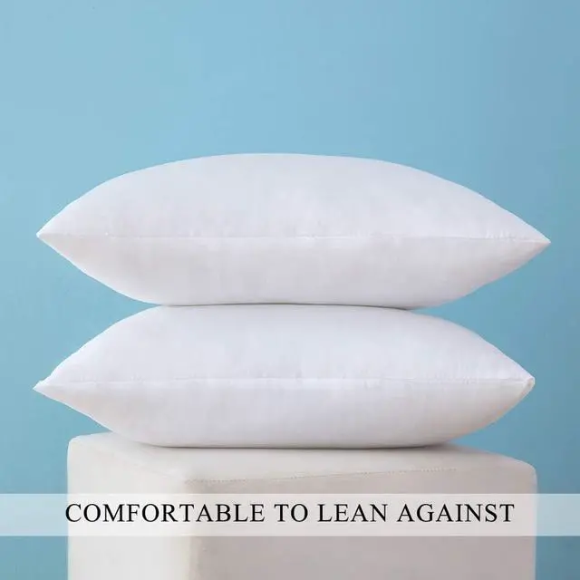Alt view image 6 of 7 - Set of 2 Throw Pillow Inserts Premium Pillow Stuffer Rectangle Form for Decorative Cushion Bed Couch Sofa 12x20 Inch