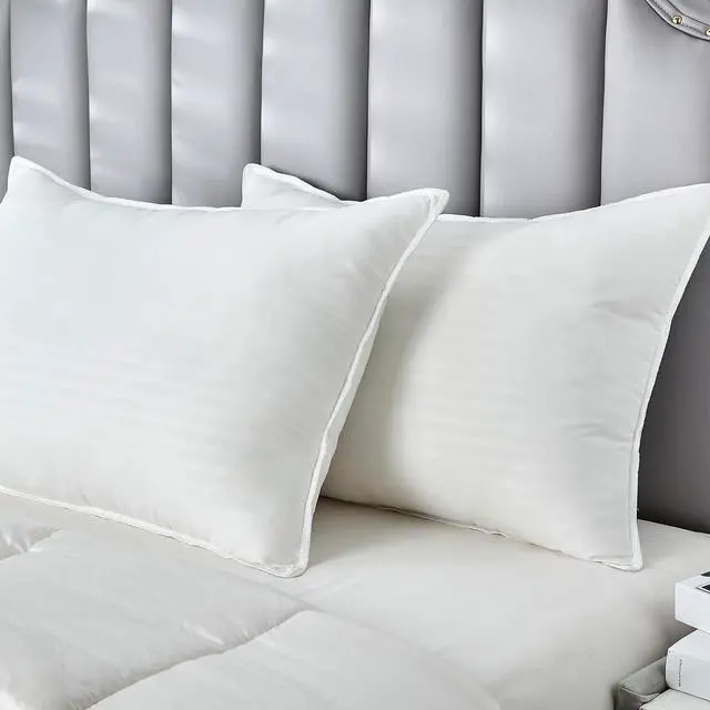 Alt view image 6 of 7 - Bed Pillows Standard Size Set of 2 - Standard Size Bed Pillows 2 Pack Premium Down Alternative Hotel Pillows Set of 2- Soft and Supportive Dorm Pillows for Back Stomach or Side Sleepers