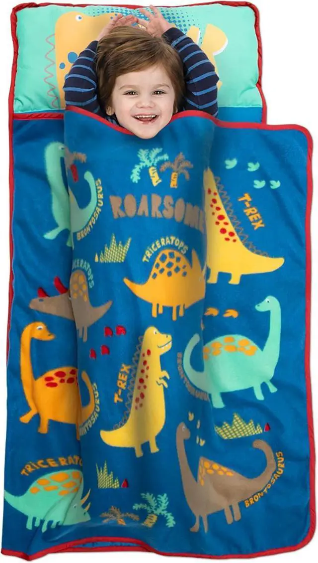Alt view image 2 of 7 - Kids Nap Mat Set  Includes Pillow and Fleece Blanket