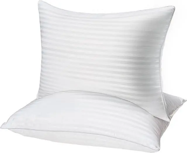 Main image of Pillows Queen Size Set of 2 Hotel Collection Bed Pillows for Sleeping Gusseted Pillow for Back Stomach or Side Sleepers(Bright White)
