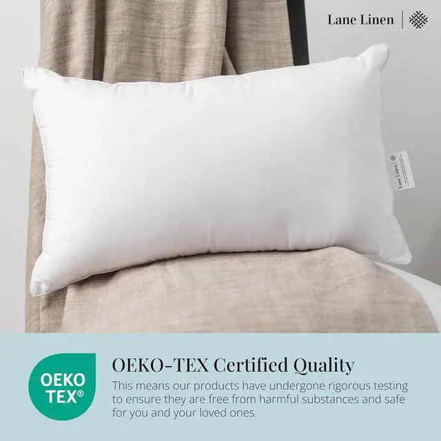 Alt view image 7 of 7 - 12x20 Pillow Insert - Set of 4 White Decorative Pillow for Sofa Bed Fluffy Pillow Inserts for Throw Pillow Covers Throw Pillows for Bed Couch Pillows for Living Room Bed Pillows