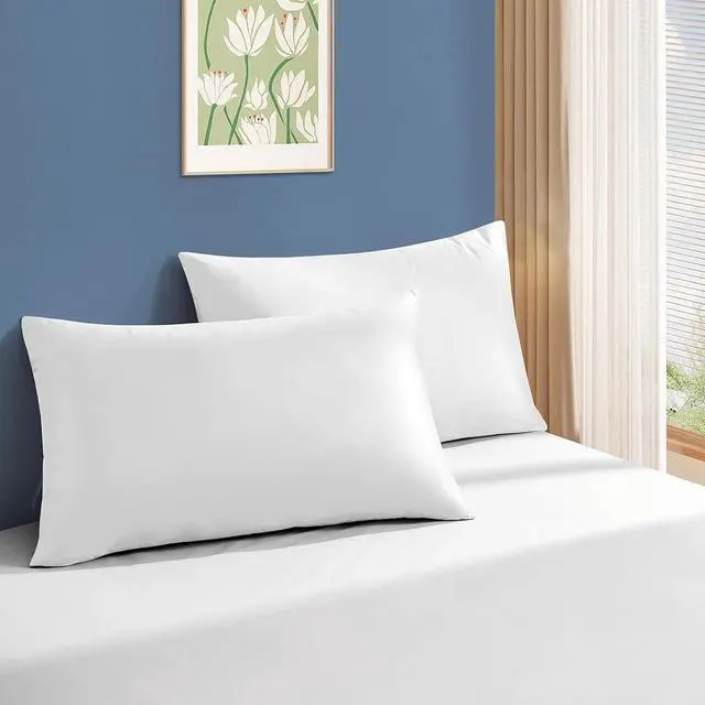 Alt view image 6 of 7 - Standard Size Bed Pillows for Sleeping 4 Pack Luxury Hotel Pillows Comfortable and Supportive Machine Washable Suitable for Stomach Back and Side Sleepers.