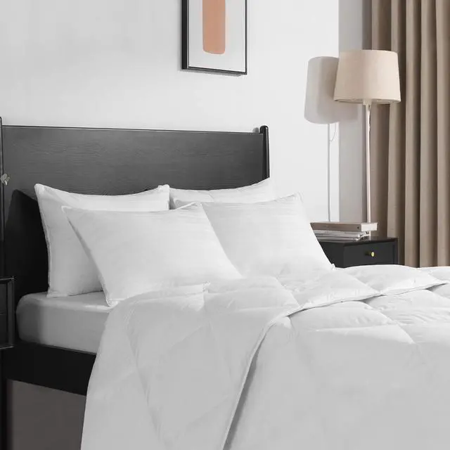 Alt view image 6 of 6 - Down Alternative Pillows Standard Size Set of 2 - Hotel Collection Soft Bed Pillows for Sleeping Perfect for Side Back and Stomach Sleepers 20 X 26