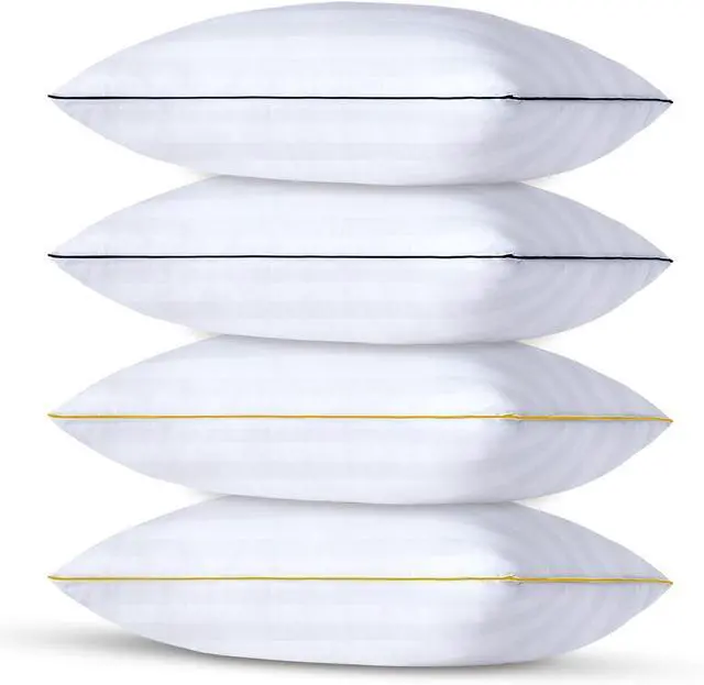 Main image of Bed Pillows for Sleeping - Standard/Queen Size Set of 4 Luxury Hotel Quality Pillows for Side Back and Stomach Sleepers Breathable Fluffy Pillow Soft Bed Pillows (4pcs Standard)