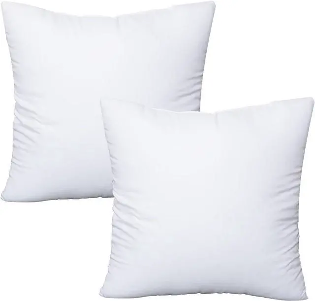 Main image of Throw Pillows Insert Set of 2 with 100% Cotton Cover Bed and Couch - Indoor Hotel Decorative Pillows 26x26 in White Pillows Inserts