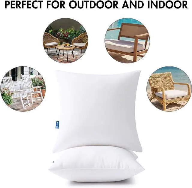 Alt view image 7 of 7 - 20x20 Outdoor Pillows Set of 4 Throw Pillows Waterproof Soft Support Throw Inserts Decorative Water Resistant for Patio Furniture and Garden