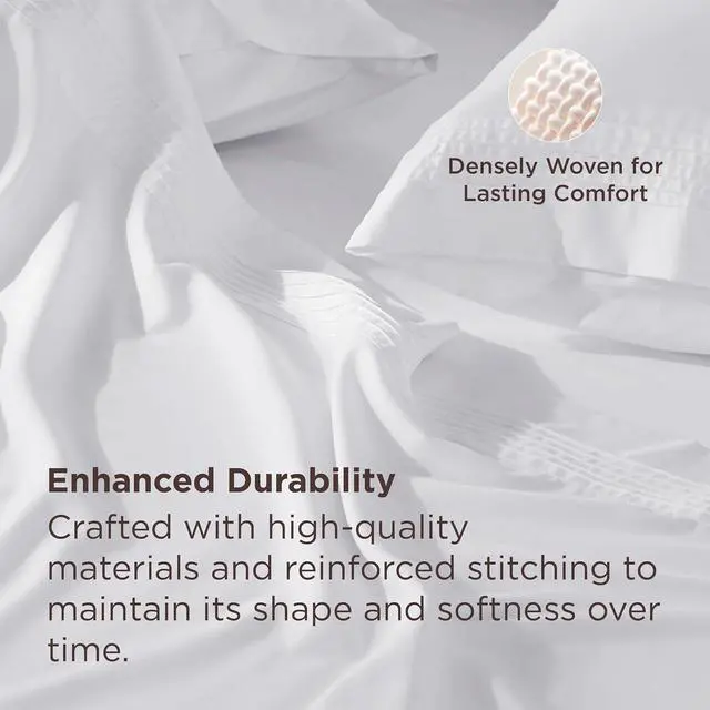Alt view image 6 of 7 - Deep Pocket Twin Sheets Set - Fits Mattresses Up to 21 Inches Thick -3 Piece GentleSoft Bed Sheets Moisture Wicking Soft & Cooling Bedsheet & Pillowcases Easy & Secure Fit White