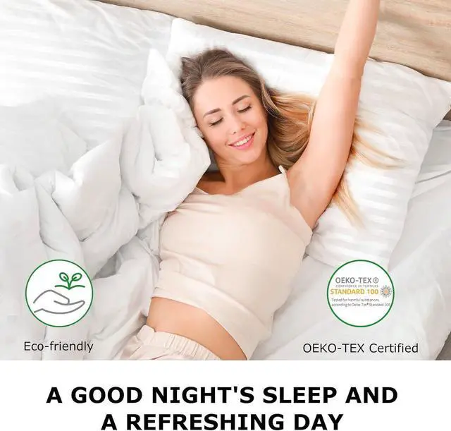 Alt view image 2 of 7 - Pillows Queen Size Set of 2 Hotel Down Alternative Bed Pillow for Sleeping Queen Pillows 2 Pack for Back Stomach or Side Sleepers Fluffy Supportive Queen Size Pilows Machine Washable