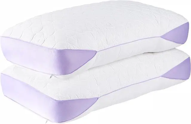 Main image of Adjustable Bed Pillows Queen Size Set of 2 Pack with Zipper Supportive Breathable Cooling Hotel Luxury Down Alternative Gusseted Pillow for Side Stomach or Back Sleepers