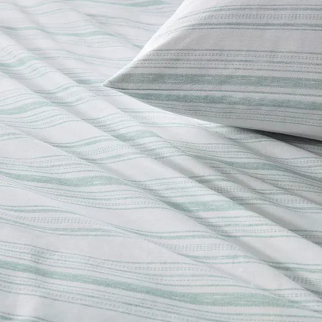 Alt view image 3 of 7 - 100% Cotton Sheet Set Breathable Lightweight Soft with 14 Elastic Pocket Fits up to 16 Mattress All Season Cozy Bedding Matching Pillow Case Queen Good Vibes 4 Piece