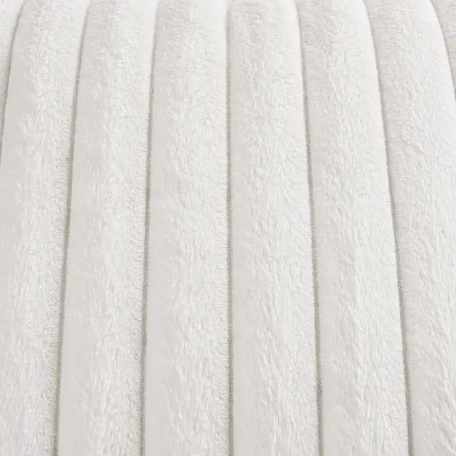 Alt view image 3 of 6 - Set of 4 Faux Fur Plush Decorative Throw Pillow Covers 20x20 Inch Luxury Striped Cushion Cases Soft Fluffy Accent Pillowcases for Sofa Couch and Bed Cream White