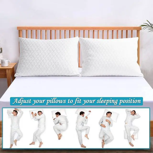 Alt view image 6 of 7 - Shredded Memory Foam Pillows for Sleeping Bed Pillows King Size Set of 2 Pack Cooling Adjustable Good for Side and Back Sleeper with Washable Removable Cover