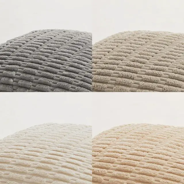 Alt view image 5 of 7 - 4 Pack 20x20 Inch Striped Corduroy Throw Pillow Covers Rustic Boho Home Decor - 50x50 cm
