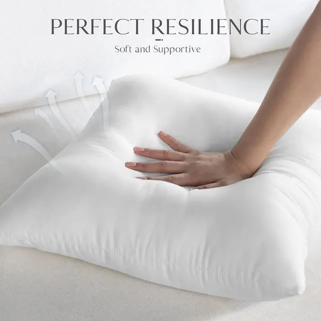 Alt view image 5 of 7 - Ashler Outdoor Pillows 18 x 18 Pillow Inserts Set of 4 Waterproof Throw Pillow Inserts Hypoallergenic for Patio Water Resistant Indoor Outdoor Decorative