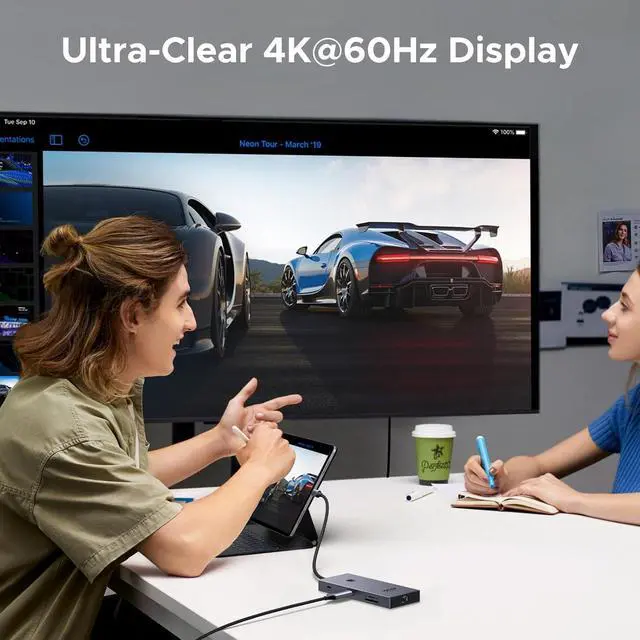 Alt view image 3 of 7 - UGREEN Revodok Pro USB C Hub 9-in-1, Multiport Adapter with 4K@60Hz HDMI, 2 USB-C 3.2, USB-A 3.2 & 3.0, SD/TF 170MB/s, RJ45, PD 100W, Compatible with MacBook Air/Pro, iPad Pro, Steam Deck