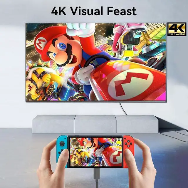 Alt view image 6 of 7 - USB C to HDMI Adapter with Multiport(4K@30Hz/USB3.0/PD 100W) USBC to HDMI Adapter for iPhone iPad MacBook Switch to TV Monitor Projector