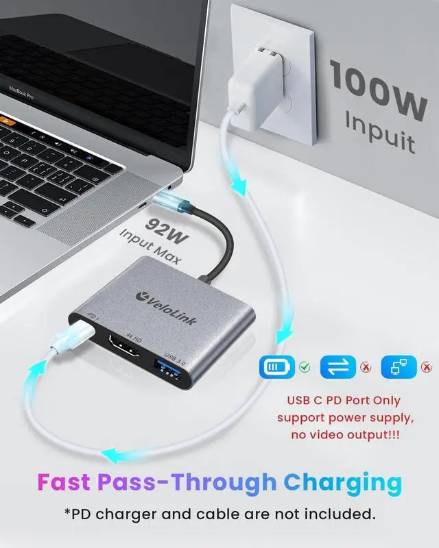 Alt view image 7 of 7 - Switch 2 Dock Station with PD Charger Port +4K120Hz HDMI+ USB A Port Switch 2 Portable Dock for Nintendo Switch 2 Docking Station USB c to hdmi Compatible with Switch1/ Switch 2 MacBook Laptops