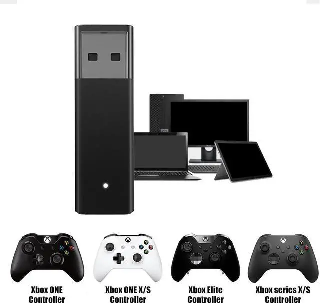 Alt view image 4 of 7 - Wireless Adapter for Controller Xbox One X|S/Series X|S/Elite Compatible with Windows 10/11/8/8.1/7