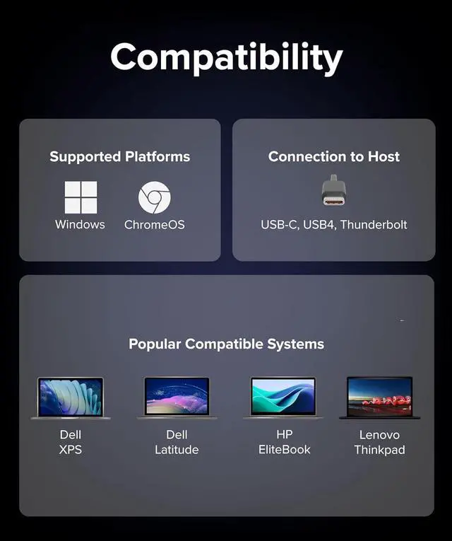 Alt view image 4 of 7 - USB C to HDMI Multi Monitor Adapter | Triple 4K60 Displays | Driverless MST Hub for Windows Chrome OS USB-C Thunderbolt USB4 Laptops | Multi HDMI Ports HDR & HDCP Compliant (USBC-MSTH3)
