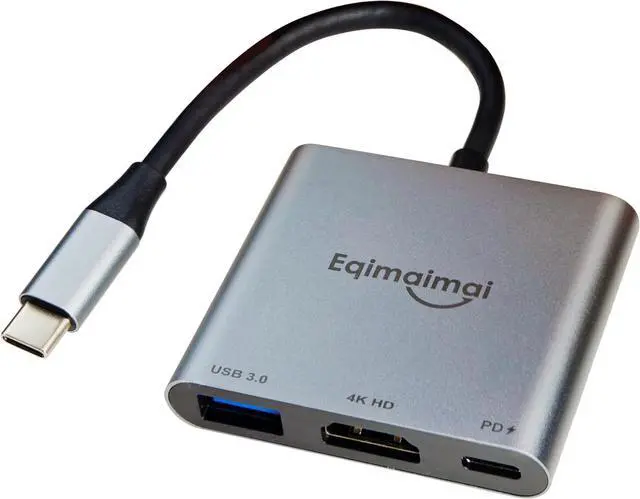 Main image of USB C to HDMI Adapter 4K@30 HDMI to USB C USBC to HDMI Adapter with USB 3.0 100W PD Charging Multiport Hub Compatible with MacBook Pro iPad Air iPhone Laptop TV Switch Monitor and More