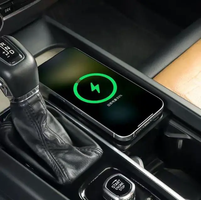Alt view image 3 of 7 - USB Hub Wireless Charger for Volvo xc60 xc90 s90 v90 s60 v60 Retractable Hub Docking Station with Fast Charging Cable Multi Port Accessories Docking Station of Center Console (tuozhanwu-A)