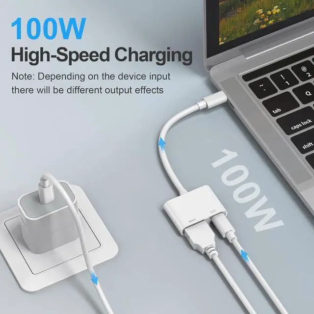 Alt view image 5 of 7 - [MFi Certified] USB C to HDMI Adapter for iPhone 16 15 to TV USB-C Digital AV Adapter 4K Sync Screen Connector Cable with Fast Charging Plug & Play for iPhone 15/16 Pro/Max MacBook Pro/Air iPad Pro