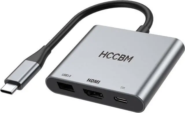 Main image of USB C to HDMI Adapter USBC Adapter HDMI with Multiport to TV Monitor Projector with 4K Output 100W PD & USB 3.0 for MacBook Pro/Air Laptop iPad iPhone