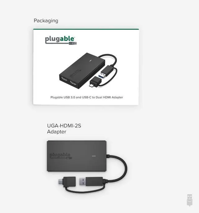 Alt view image 6 of 7 - Dual Monitor Adapter for M1/M2/M3/M4 macOS Systems Windows ChromeOS. Broad Compatibility - Thunderbolt USB-C USB 3.0 to HDMI Adapter for Dual Monitors 1920x1080 @60Hz SMI Driver Required