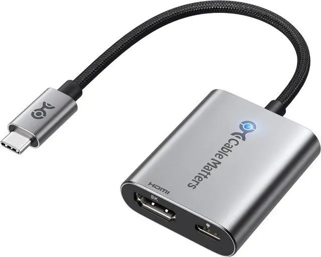 Main image of 48Gbps USB C to HDMI 2.1 Adapter with 140W Charging for MacOS Windows Supports [4K@240Hz /8K@60Hz HDR] Thunderbolt 4 to HDMI Adapter Compatible for MacBook Thunderbolt 5 Laptops