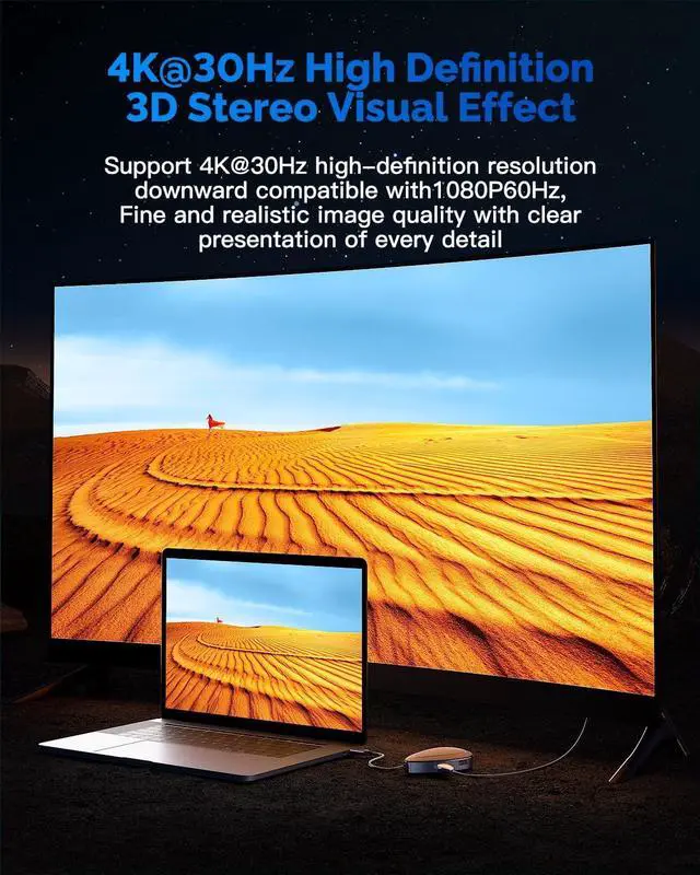 Alt view image 5 of 7 - USB C Docking Station USB C Hub 4K HDMI Type C to USB Adapter 1 Gbps Ethernet 100W Power Delivery 3 USB 3.0&1 Type-C 3.0 for MacBook Pro Air  XPS (Single HDMI)
