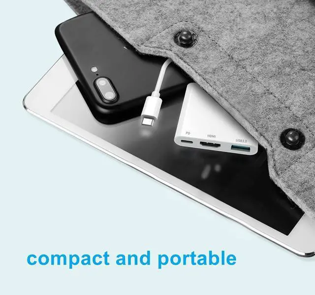 Alt view image 6 of 7 - USB-C Digital Av Multiport Adapter USB C to HDMI Adapter for iPhone 15/16 to TV with Fast Charging Port Two-Way USB3.1 and 4K HDMI Output Compatible with Iphone15 / 16 Ipad pro Mackbook Pro