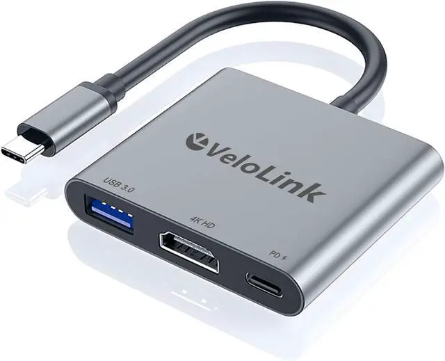 Alt view image 2 of 7 - USB c to hdmi Adapter 4K60 with PD Charger Type C HDMI 4K60Hz HDMI to USBC Adapter, USB C Hub 3 in 1 USBC Digital av Multiport Converter Compatible with MacBook,Laptops,Tablets, Switch, etc