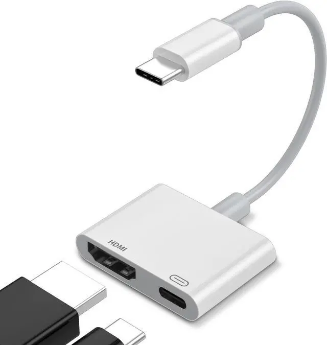 Main image of USB C to HDMI Adapter for iPhone 15/16 Digital AV Audio Dongle 4K Video & Audio Sync Screen Converter with 100W Fast Charge Type C to HDMI Adapter for iPhone 15 iPhone 16 MacBook iPad Pro Galaxy