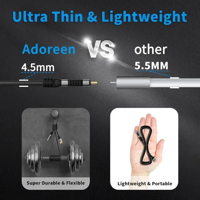 Alt view image 2 of 6 - 4K@60Hz 2K USB C to HDMI Cable 10 Ft Slim Thin HDR Type C 3.1 to HDMI 2.0 Adapter Cord Thunderbolt 3/4 for MacBook iPhone 16/15 iPad Galaxy Surface TV Monitor+Ties