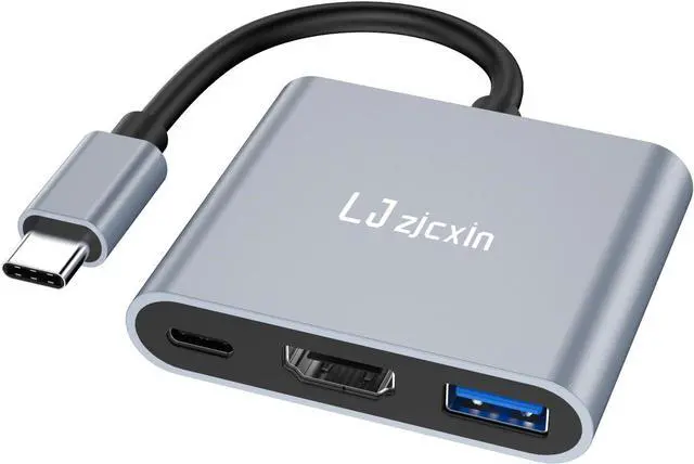 Main image of USB C to HDMI Adapter Type C to 4K HDMI Adapter with 100W PD & USB 3.0 Port Multiport Digital AV Converter for MacBook Pro/air iPad Pro/air iPhone 15 Tablets Switch and More USB-C Devices