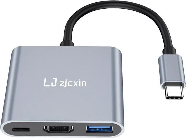 Alt view image 2 of 7 - USB C to HDMI Adapter Type C to 4K HDMI Adapter with 100W PD & USB 3.0 Port Multiport Digital AV Converter for MacBook Pro/air iPad Pro/air iPhone 15 Tablets Switch and More USB-C Devices