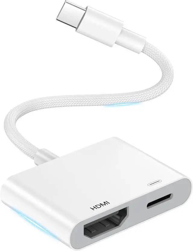 Main image of [MFi Certified] USB C to HDMI Adapter for iPhone 16 to TV USB Type C Digital AV Adapter 4K Sync Screen Woven Cable for iPhone 16/16 Plus/16 Pro/16 Pro Max/15/15 Pro Max to HDTV Projector Monitor