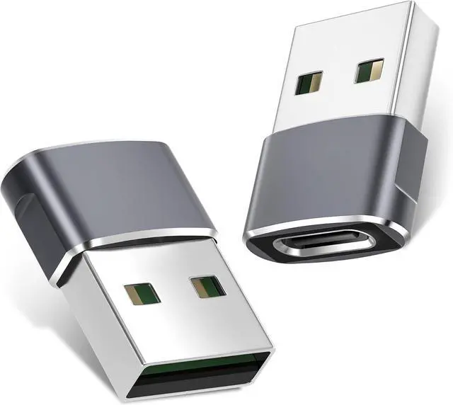 Main image of USB to USB C Adapter for iPhone 16 Charger 2Pack USBC Female to A Male OTG Type C Converter for  Watch Ultra iWatch 8 9 10 iPhone 15 14 Plus Pro Max AirPods iPad Car  S25 S24 17