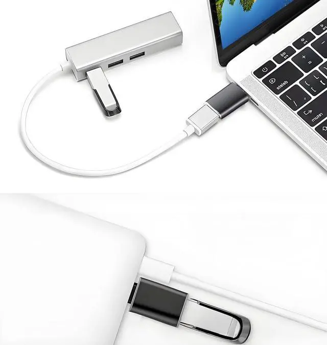 Alt view image 4 of 7 - USB C to USB Adapter USB C Male to USB 3.0 Female Adapter Thunderbolt 3 OTG Converter Compatible with MacBook Pro MacBook iPad/ Galaxy S20-S23 /  XPS and More USB Devices